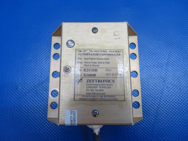 Zeftronics Alternator Controller 28V P/N R251DR WARRANTY (0324-1729)