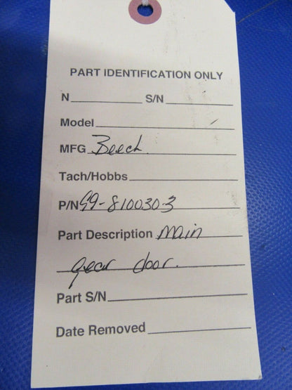 Beech King Air Main Gear Door  LH OUTBD RH INBD P/N 99-810030-3 (0214-02)