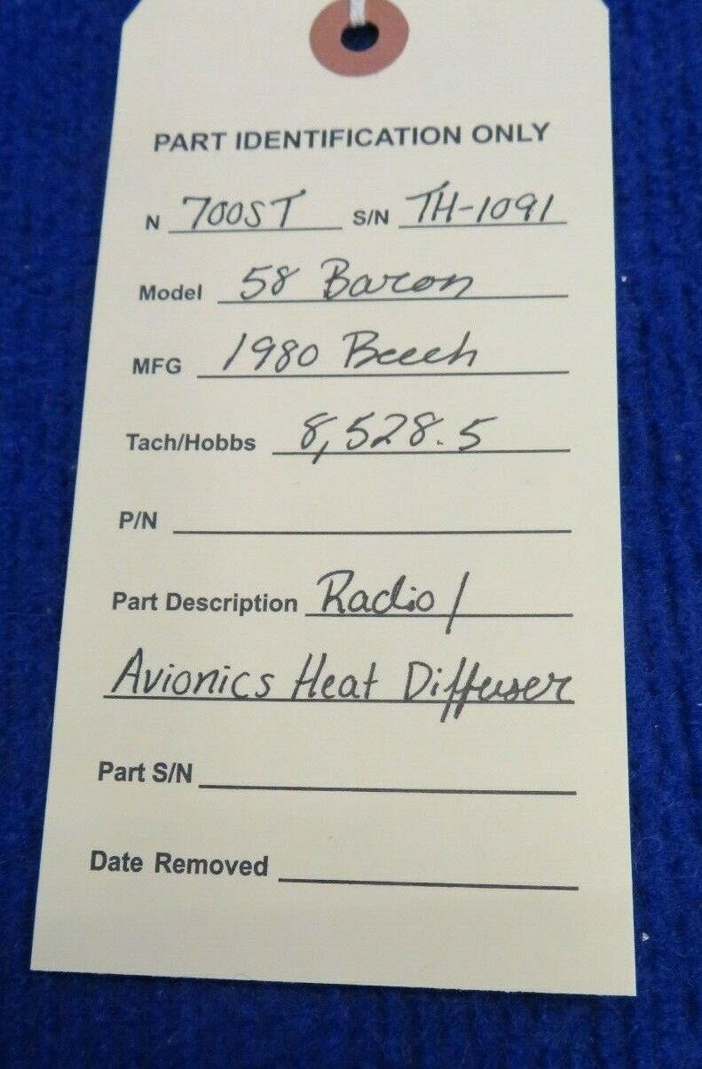Beech 58 Baron Radio / Avionics Heat Diffuser (0422-798)