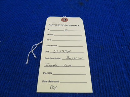 Superior Intake Valve P/N SL17541 NOS (0222-567)