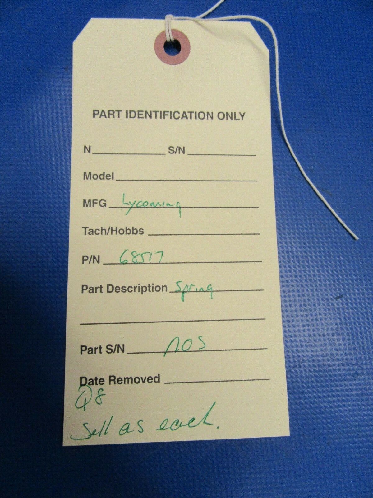 Lycoming Spring P/N 68517 NOS (0419-145)
