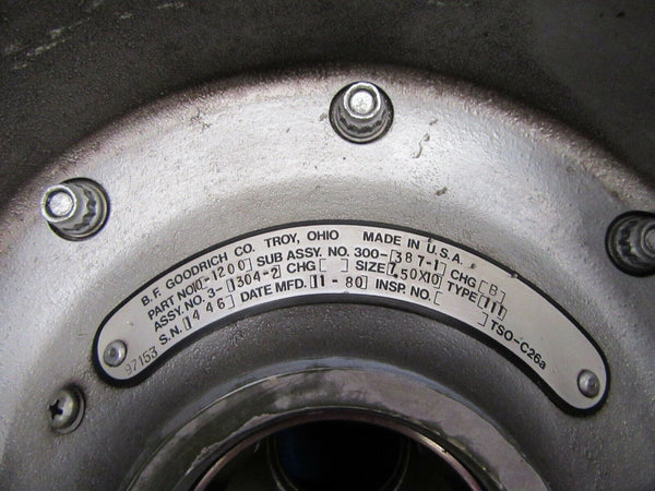 BF Goodrich 7.50 x 10 Type III Wheel P/N 101199-1, 10-1200 (0519-202)