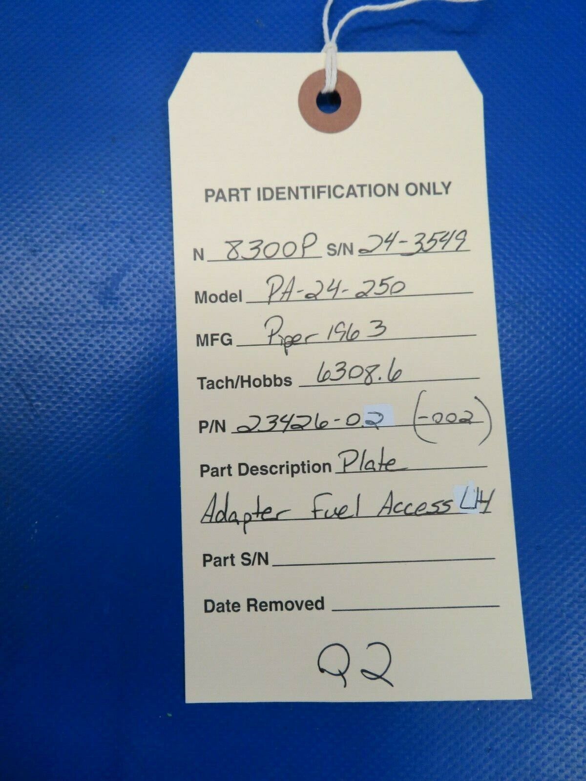 Piper PA-24-250 Comanche Fuel Access Plate Adapter LH P/N 23426-002 (0120-110)
