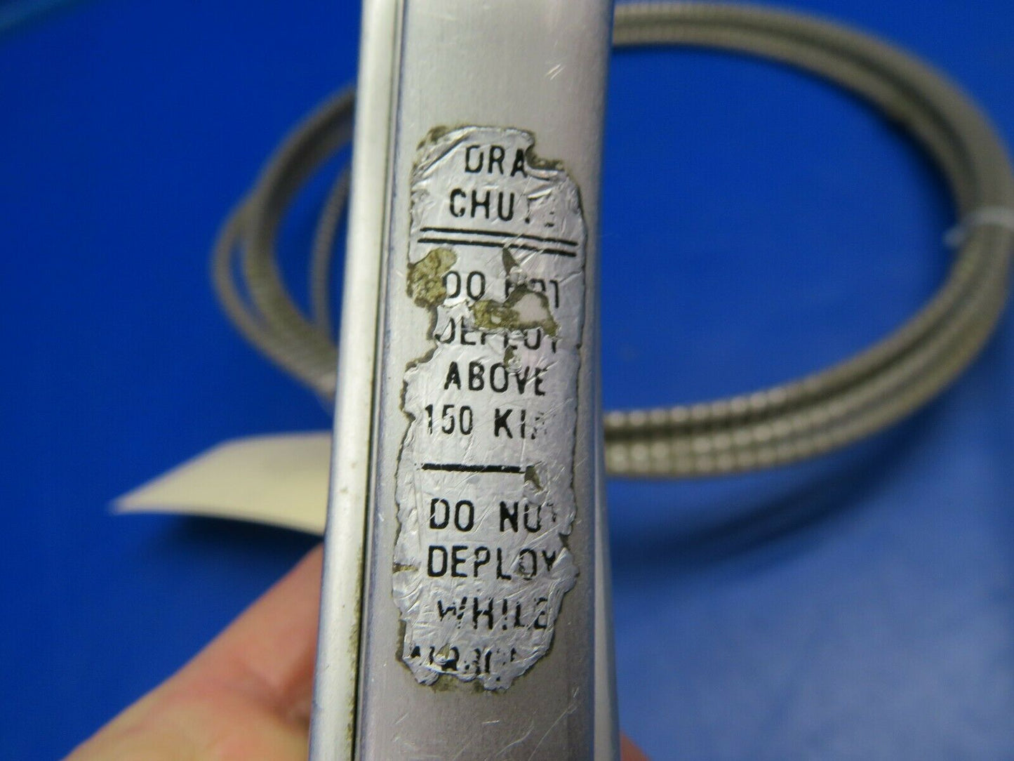 Learjet 25 Airplane Drag Chute Handle and Cable P/N 27340-5 Man Cave (0520-115)