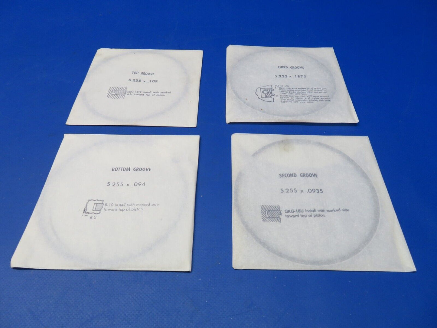 Continental .005" Oversize Piston Ring Kit P/N 640625A3P005 (1222-368)