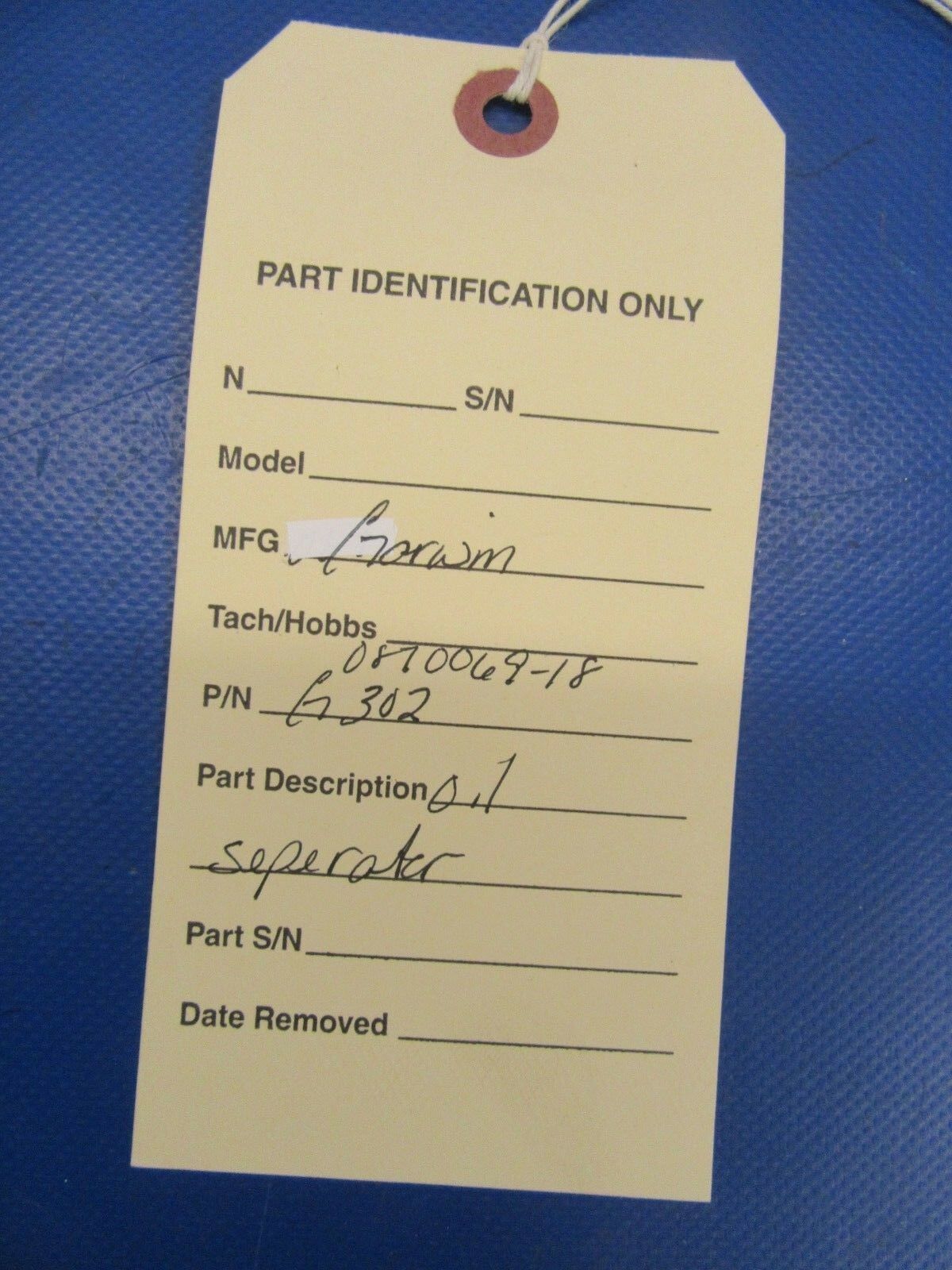 Garwin G302 Oil Separator P/N 0870069-18 NOS (1218-287)