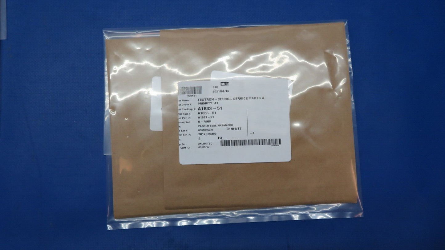 McCauley Propeller O-Ring w/ Paperwork P/N A1633-53 LOT OF 10 NOS (0523-259)