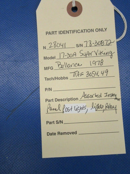 Bellanca 17-30A Assorted Panel, Post Lights, Lights, Relay (0919-244)
