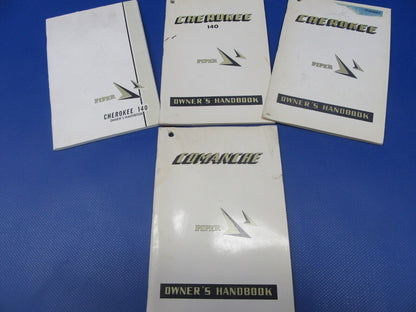 Piper PA-28 and PA-24 Original Owner's Handbook Lot Set of 4 (0124-30)