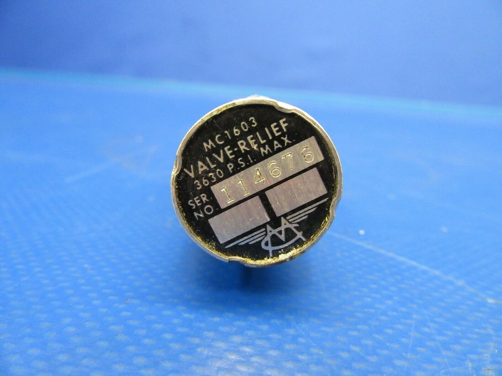 Relief Valve 3630 PSI P/N MC1603 Alt. 4820-01-124-2697 (0519-428)