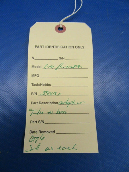 Pratt & Whitney C-141 Aircraft Adapter Tube to Boss P/N 330106 NOS (0419-323)