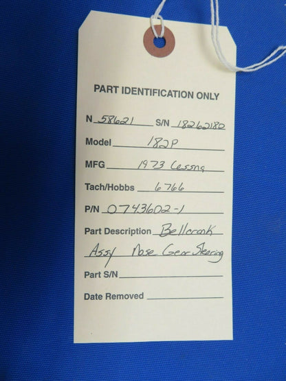 Cessna 182P Bellcrank Assembly Nose Gear Steering P/N 0743602-1 (0820-107)