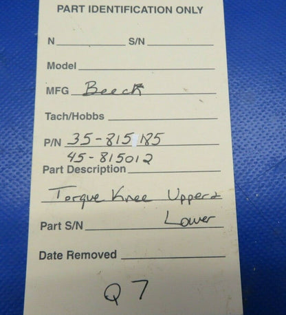 Beech Torque Knee Upper and Lower 35-815185, 45-815012 (0520-447)