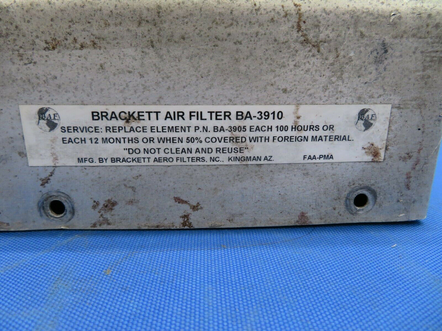 Rockwell Commander 112A Air Filter Box Assy P/N 46216-1, BA-3910 (1020-336)