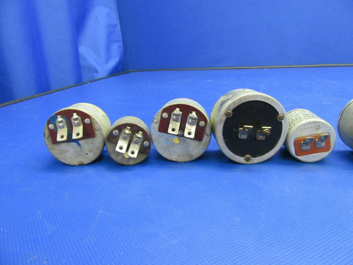 Rheostat Assorted Amps LOT OF 7 P/N AN3155, AN3155-25-50, AN3155-50-50 (0821-494