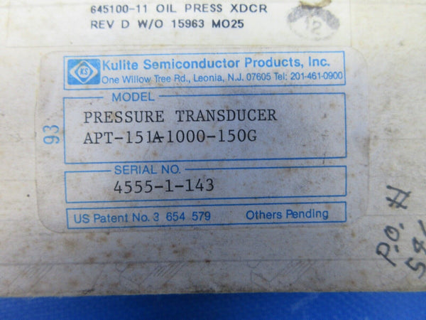 Commander 114 Oil Pressure Transducer P/N 645100-11 (1223-721)