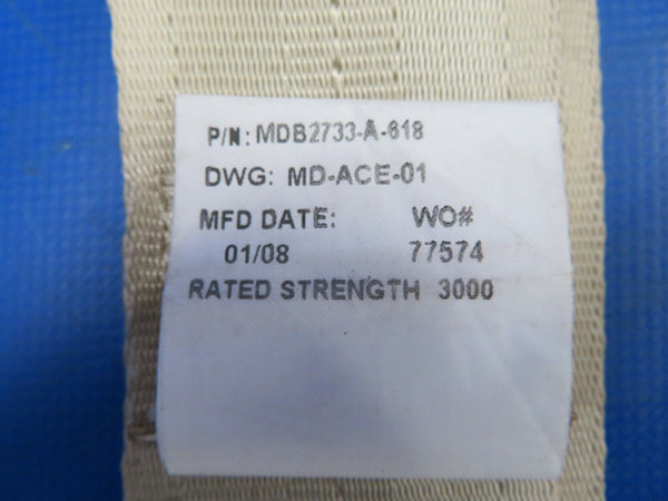 Cessna 172M / 172 Aircraft Belts Inc. Seat Belt Rear Tan MDB2733-D-618 (0220-148