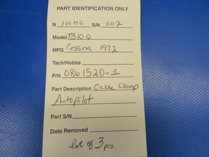 Cessna 310 / T310Q S-Tec Cable Clamps Autopilot LOT OF 3 0861520-1 (0619-395)