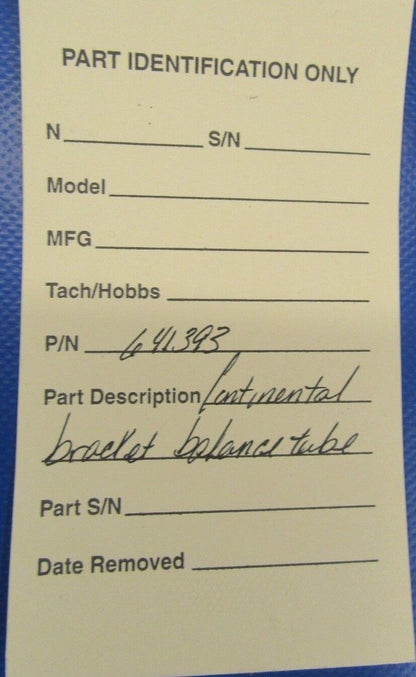 Continental Bracket Balance Tube P/M 641393 (1218-51)