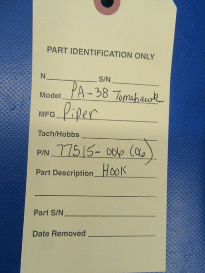 Piper PA-38 Tomahawk Hook Auxiliary Door Latch LH 77515-06 77515-006 (0519-53)