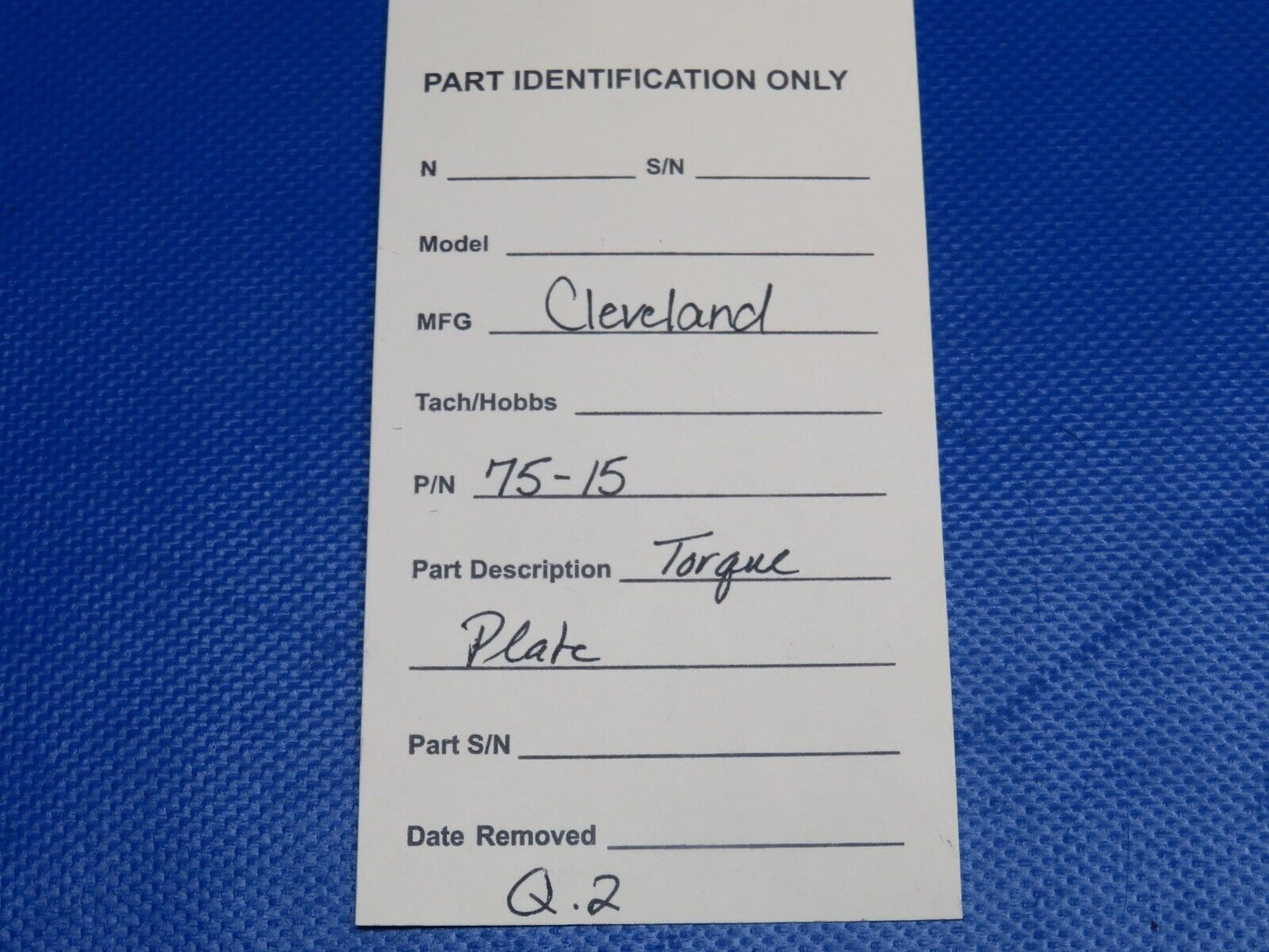 Cleveland Torque Plate P/N 75-15 (0124-1200)