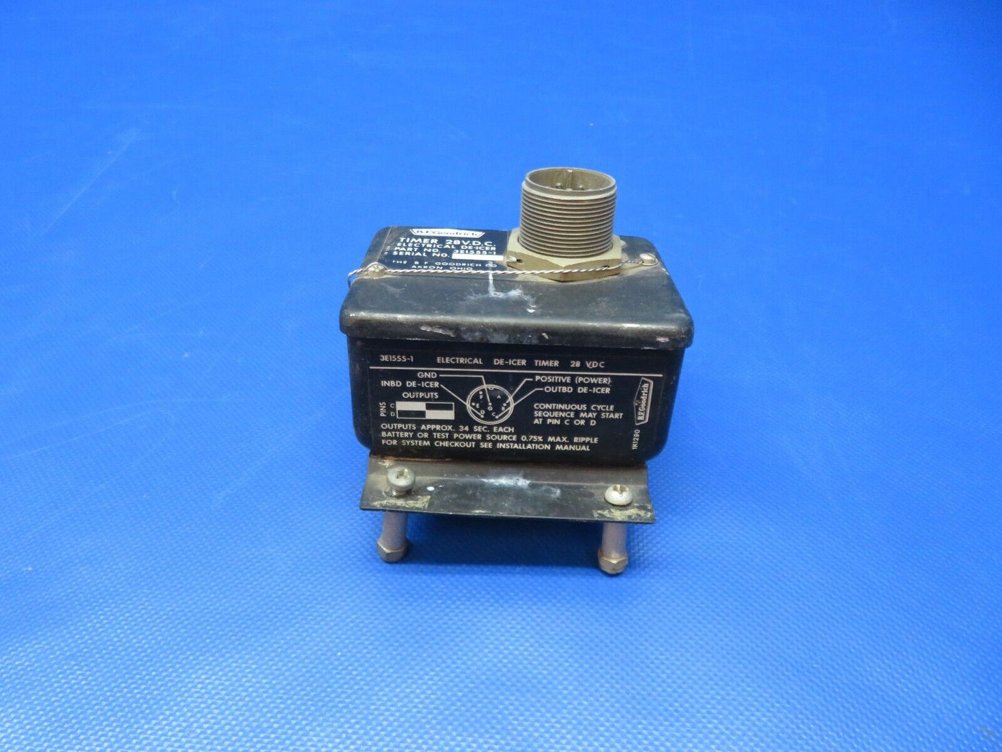 B. F. Goodrich Electrical De-Ice Timer 28v P/N 3E1555-1 TESTED (1223-313)