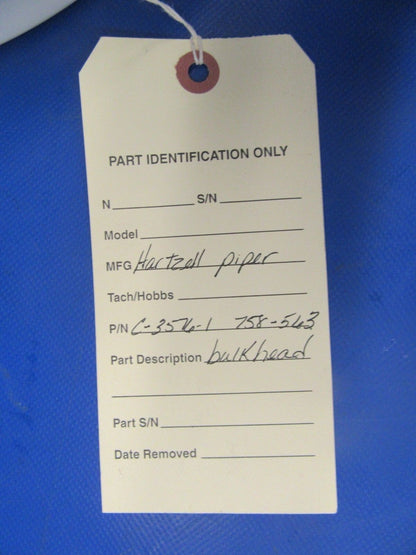 Piper Saratoga Hartzell Bulkhead P/N C-3576-1, 758-563 (0518-55)