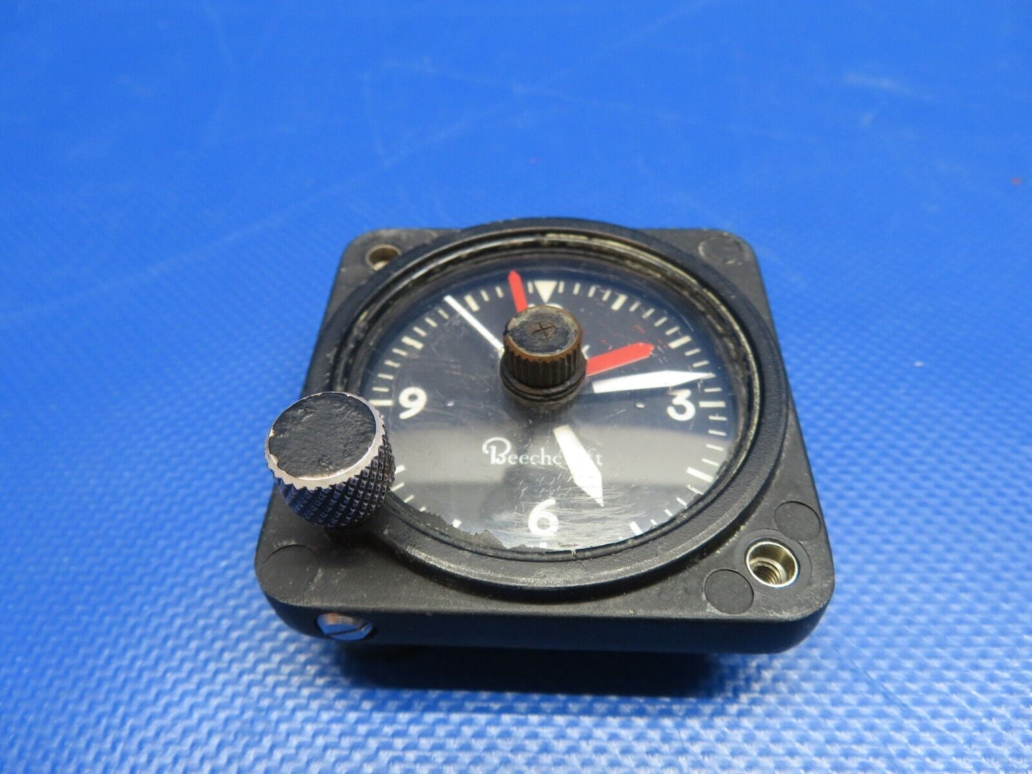 "Beechcraft" Wakmann 8-Day Wind-Up Clock P/N 50-380013-5 TESTED (0324-1727)