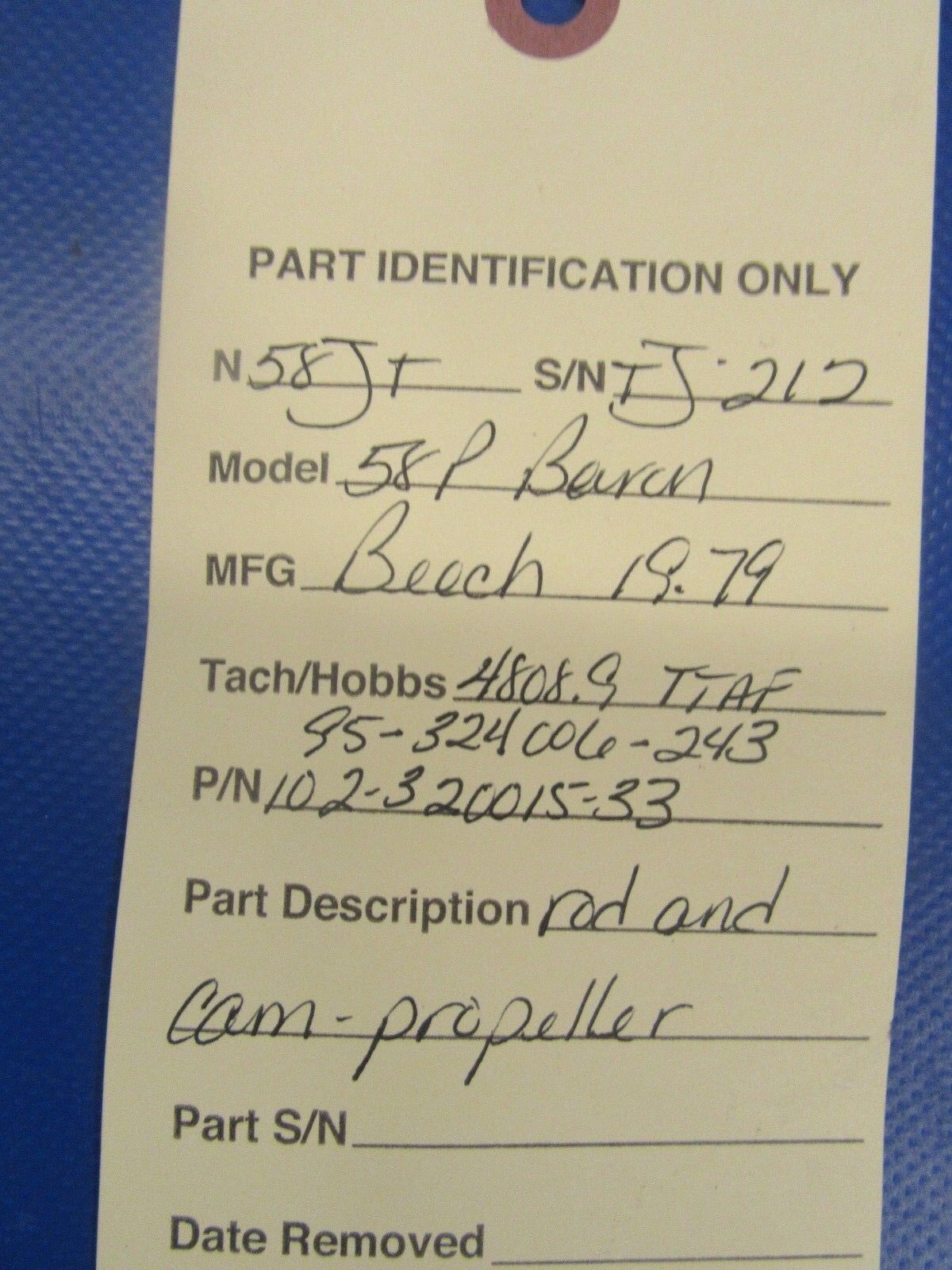 Beech Baron 58P Rod & Cam Propeller Controls P/N 102-320015-33 (0318-66)