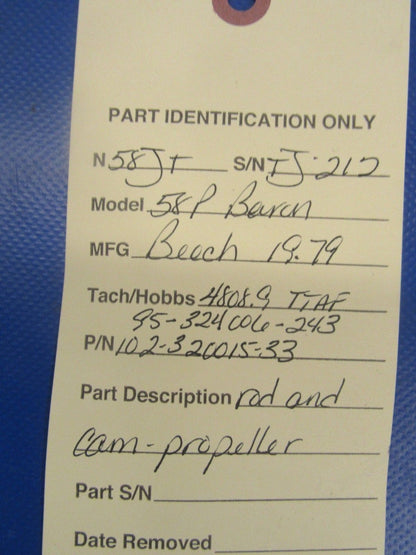 Beech Baron 58P Rod & Cam Propeller Controls P/N 102-320015-33 (0318-66)