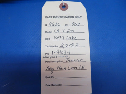 Lake LA-4-200 Trunnion Assy Main Gear LH P/N 1-4103-1 (0123-614)