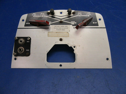 Beech Baron 95-B55 Fuel Selector Panel w/ Handles P/N 96-920011-1 (1121-335)