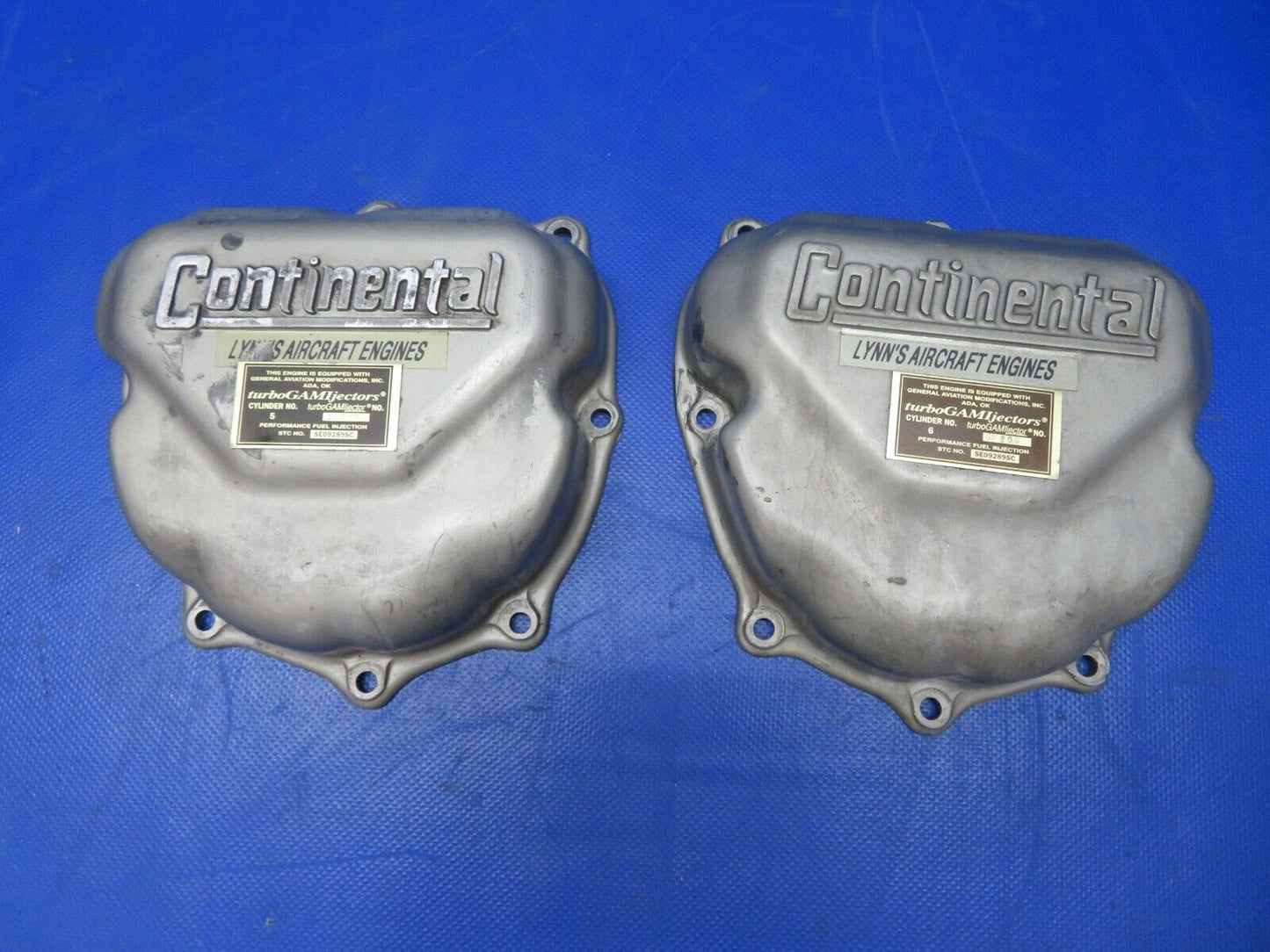 Continental IO-470-D Valve Rocker Cover P/N 625615 LOT OF 6 (0721-829)