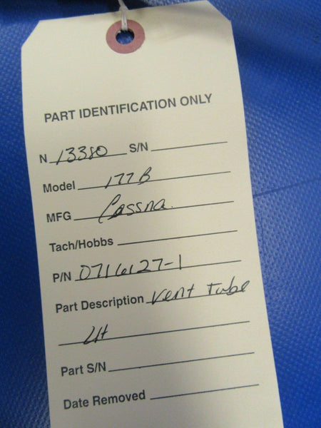 Cessna 177B Cardinal Wing Tip Fuel Vent Tube LH P/N 0716127-1 (0818-308)