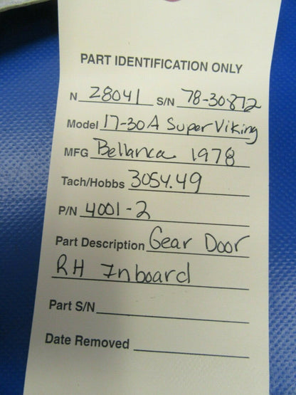 Bellanca 17-30A  Landing Gear Door RH Inboard 4001-2 (0819-316)