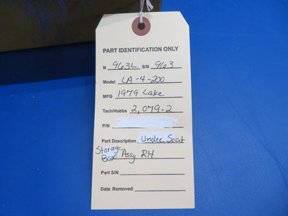 Lake LA-4-200 Under Seat Storage Box Assy RH (1222-745)