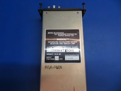 MSI Avionics INSSDU w/ Connector 28 V P/N 97-10335AT (1022-730)