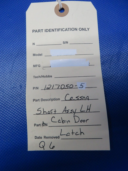 Cessna Shaft Assy LH Cabin Door Latch P/N 1217050-5 (0224-160)