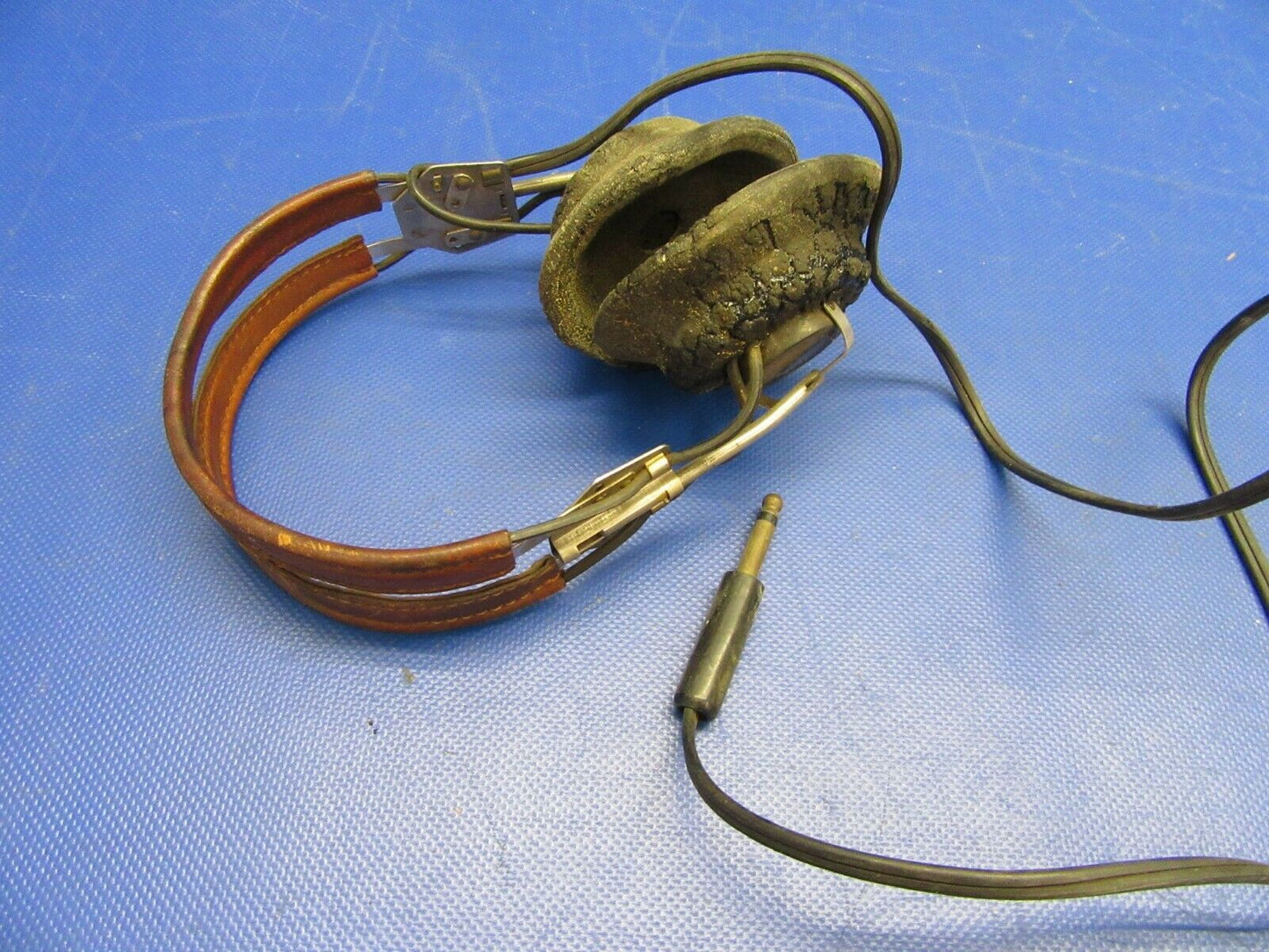 Vintage Aviation Headset WWII Era (LOT OF 3) PARTS or COLLECTIBLE (1021-451)