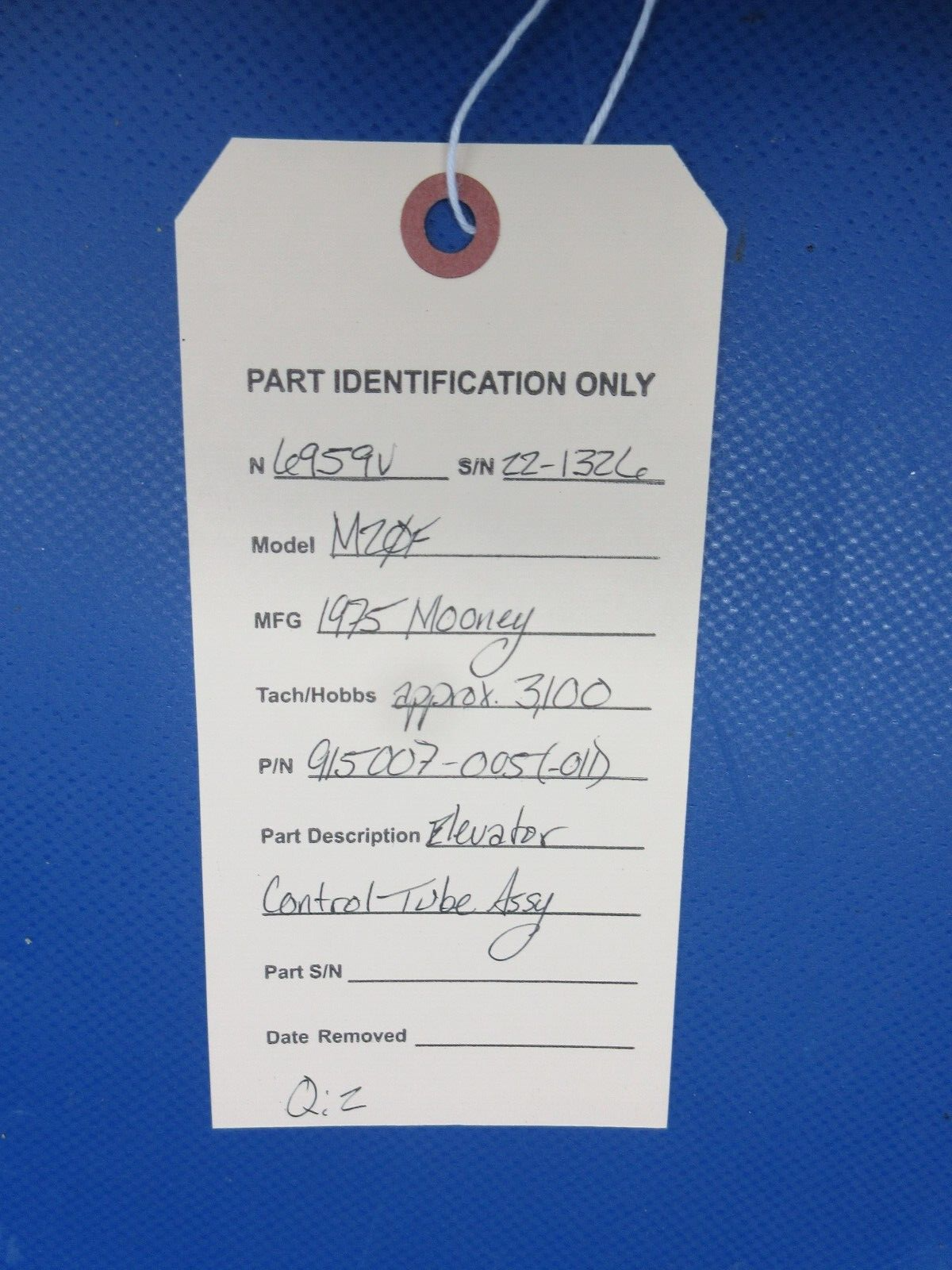 Mooney M20 / M20F Elevator Control Tube Assy P/N 915007-005 (0224-712)