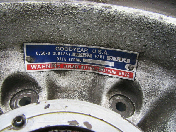 Goodyear 6.50-8 Wheel P/N 9530954, 9521522 (0519-346)