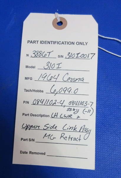 Cessna 310 / 310I LH Main Gear LWR & Upper Side Link P/N 0841102-4 (1023-730)