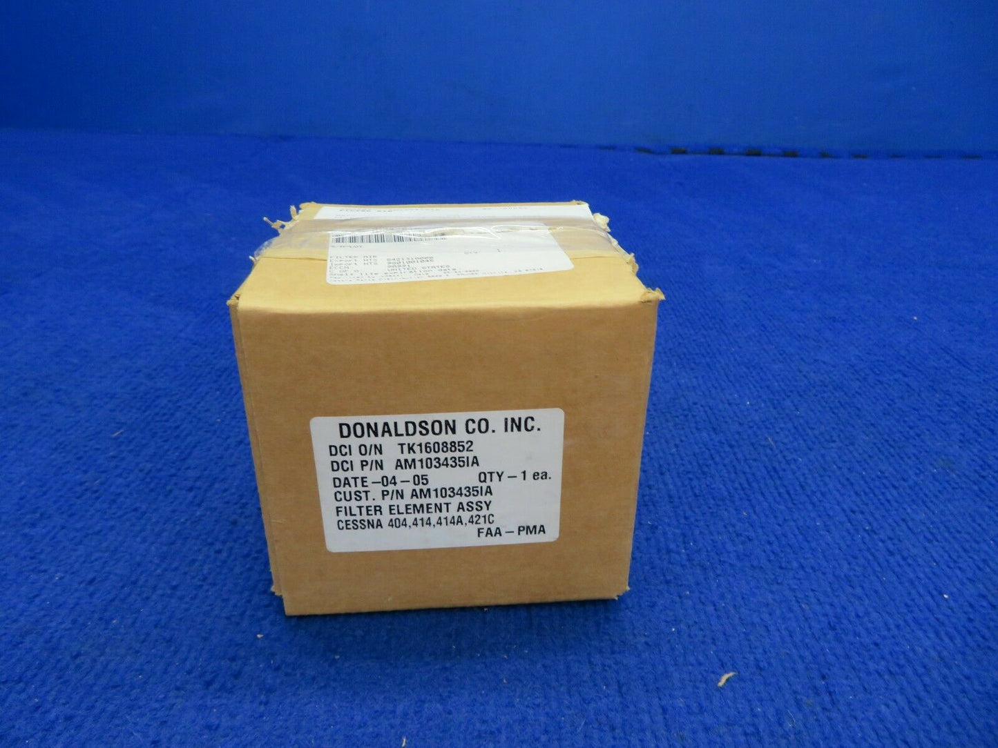 Cessna Donaldson Air Filter Element Assy P/N AM103435IA NOS w/ 8130 (0522-384)