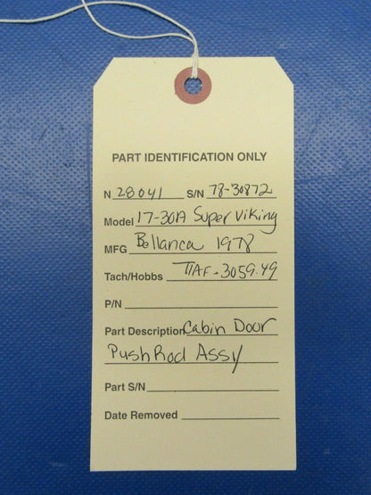 Bellanca 17-30A Super Viking Cabin Door Push Rod (0919-06)