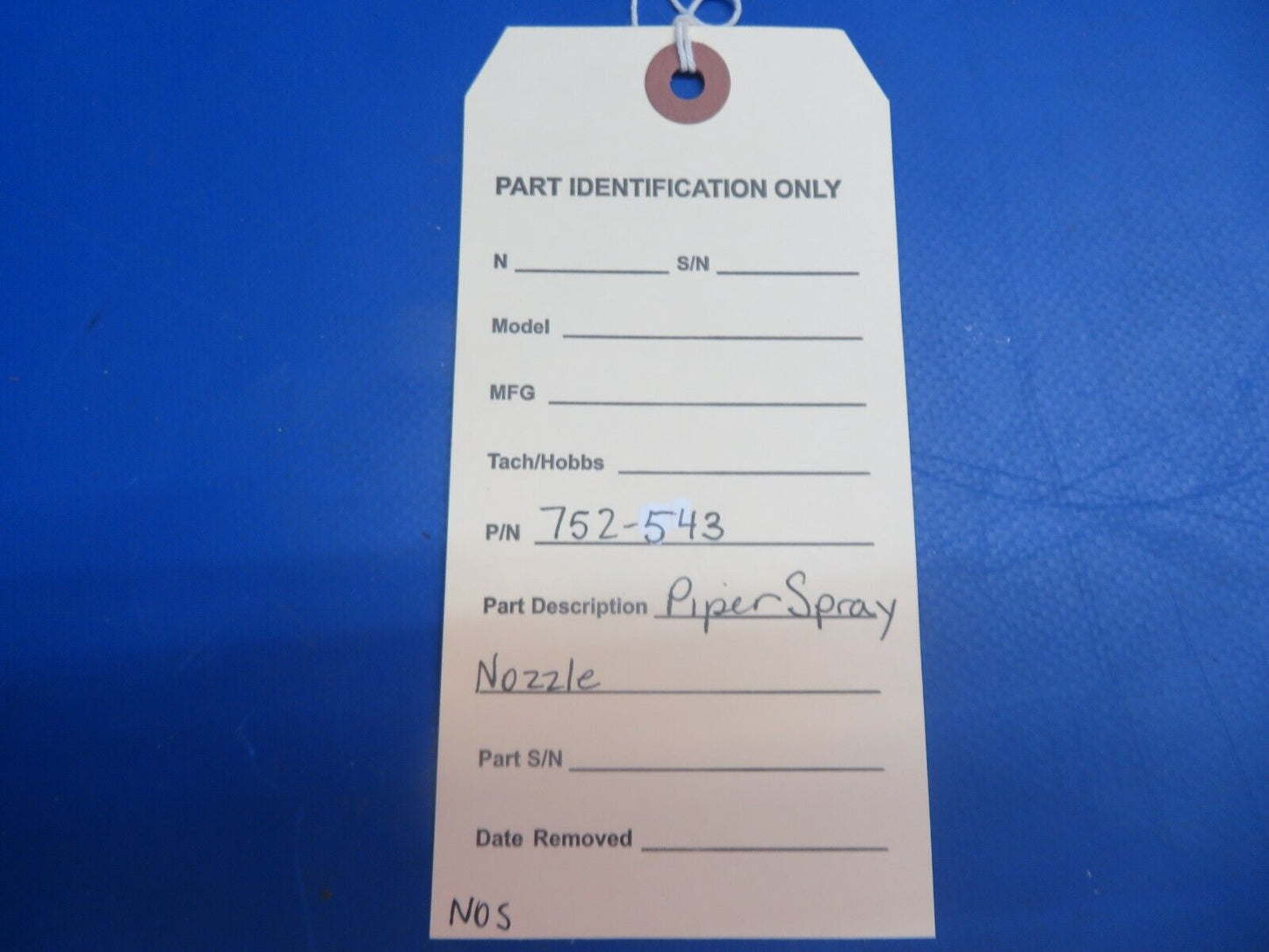Piper Spray Nozzle P/N 752-543 NOS (1122-565)