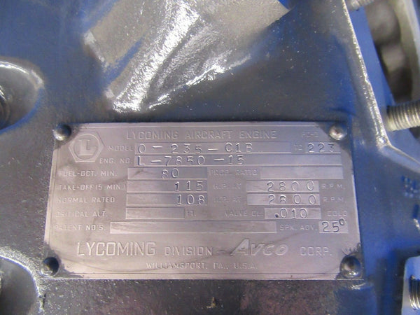 Lycoming O-235 Crankcase C1B Casting # 68453 (1217-114)