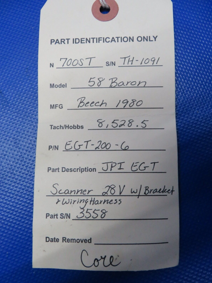 JPI EGT Scanner w/ Bracket & Wiring Harness EGT-200-6 CORE (0224-285)