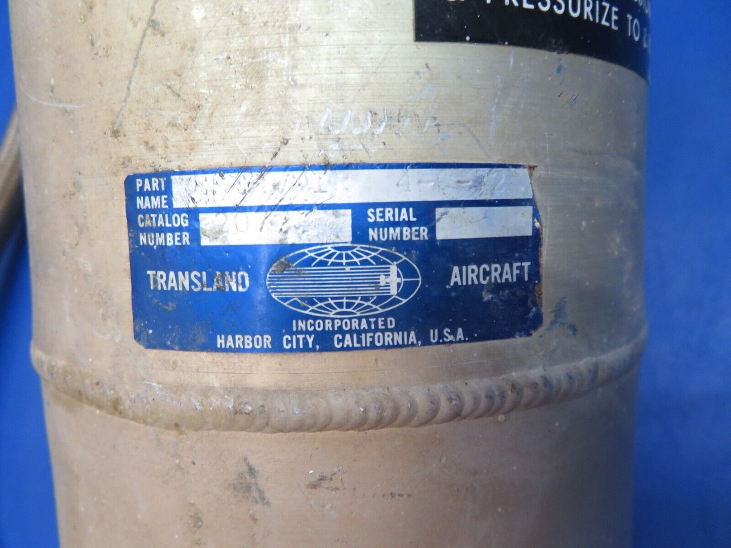 Cessna 188B Transland Aircraft Hydraulic Reservoir Assy P/N 1605019-2 (0723-614)