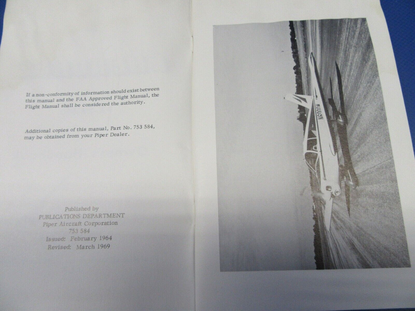 Piper PA-28 and PA-24 Original Owner's Handbook Lot Set of 4 (0124-30)