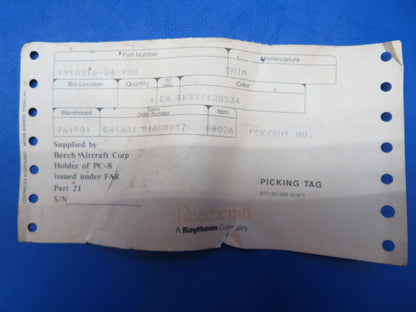 Beech Shim P/N 191AS16-24-980 LOT OF 4 NOS (1123-201)
